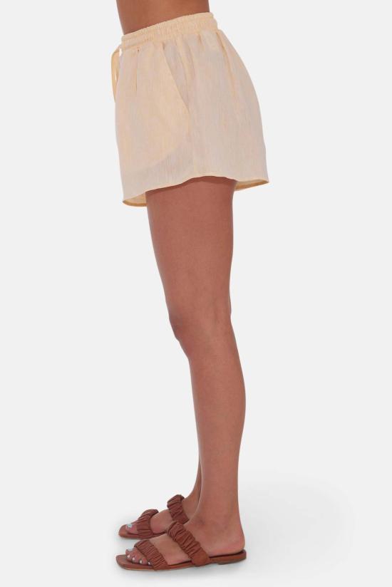  더 타일 클럽 숏팬츠 타일 클럽 에디 리넨 반바지 옐로우 - THE TILE CLUB