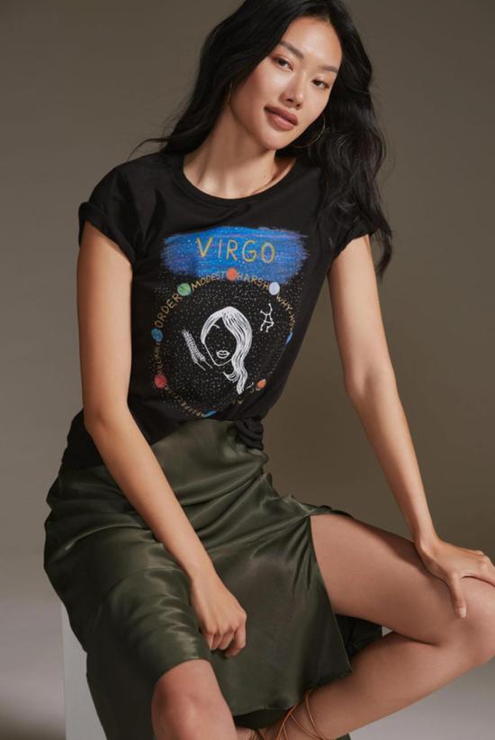  언포츄네이트 포트레잇 반팔 티셔츠 불운한 초상화 조디악 티셔츠 블랙