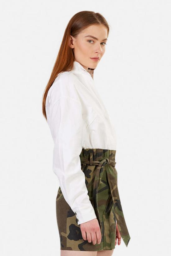  알티에이 숏 원피스 니콜라 콤보 드레스 화이트 - RTA