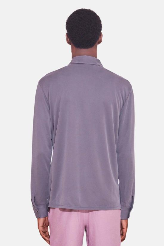  Blue&Cream 긴팔 셔츠 블루&크림 마이크로 피케  차콜 - BLUE&CREAM