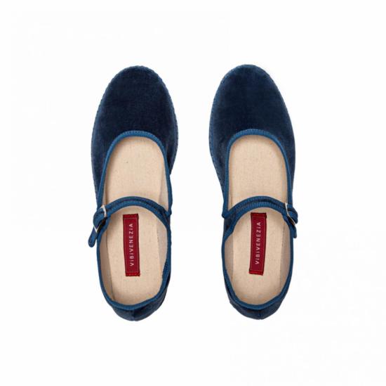  비비 베네치아 힐/펌프스 비비베네치아 메리제인 벨벳 훌라나 샌들 Delfina/Doge/Blu - VIBI VENEZIA