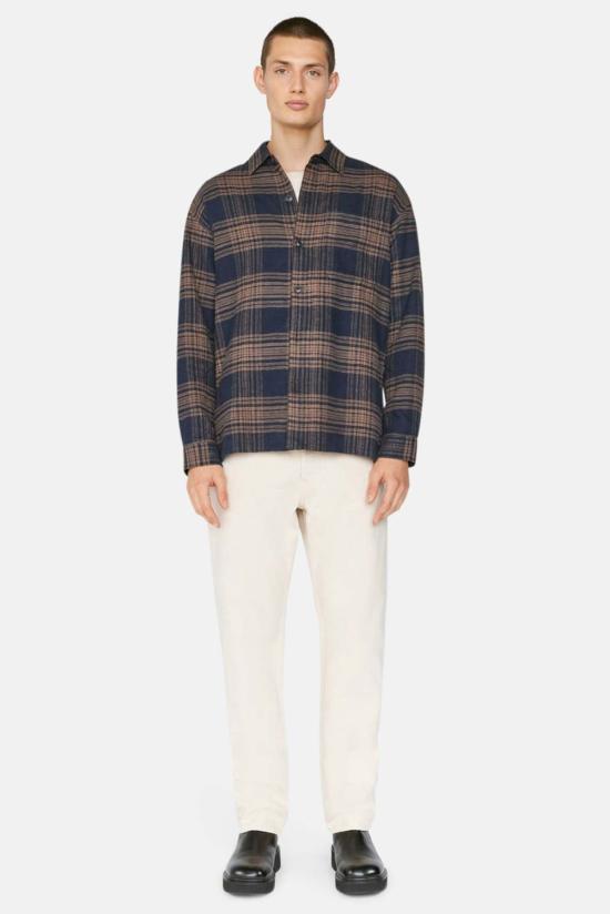  프레임 긴팔 셔츠 릴렉스 롱슬리브  탄 플레드 - FRAME