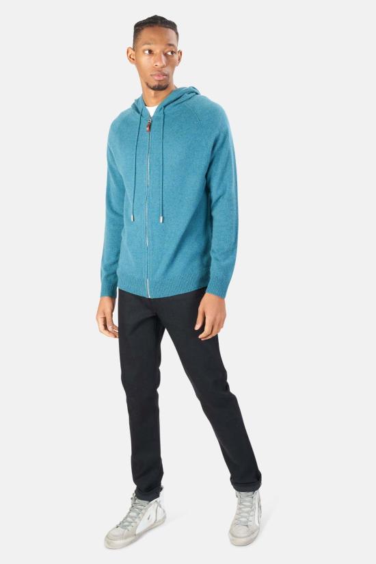  The Tile Club 후드 티셔츠 타일 클럽 스탠포드 지퍼 캐시미어 후드 티셔츠 제이드 - THE TILE CLUB