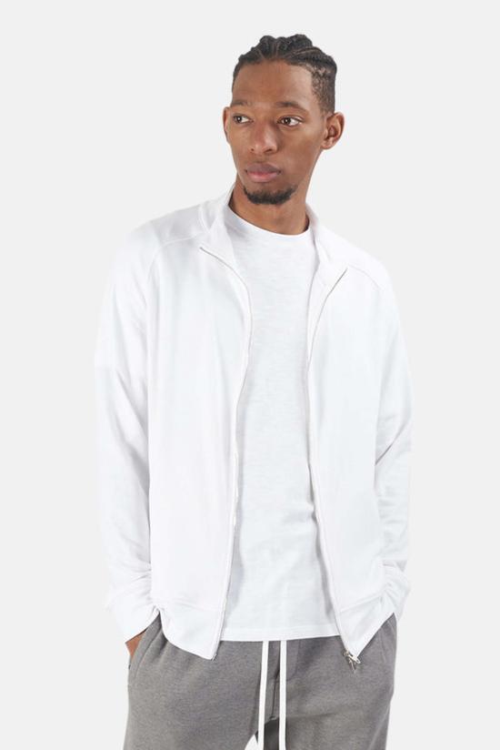  Wheelers.V 긴팔 셔츠 Garros 풀 지퍼 후드 티셔츠 여름 화이트 - WHEELERS.V