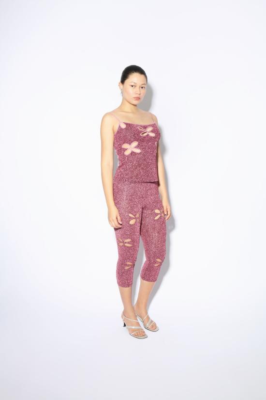  J.Kim 스트레이트 팬츠 루렉스 레깅스 핑크 - OTHER BRANDS