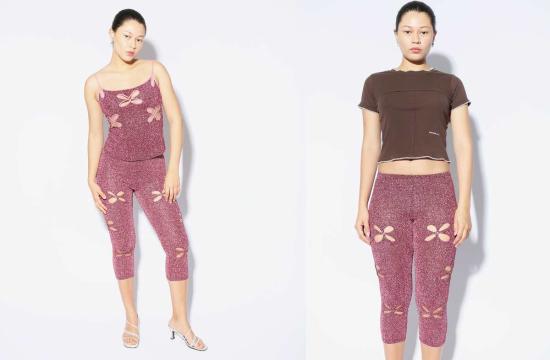  J.Kim 스트레이트 팬츠 루렉스 레깅스 핑크 - OTHER BRANDS