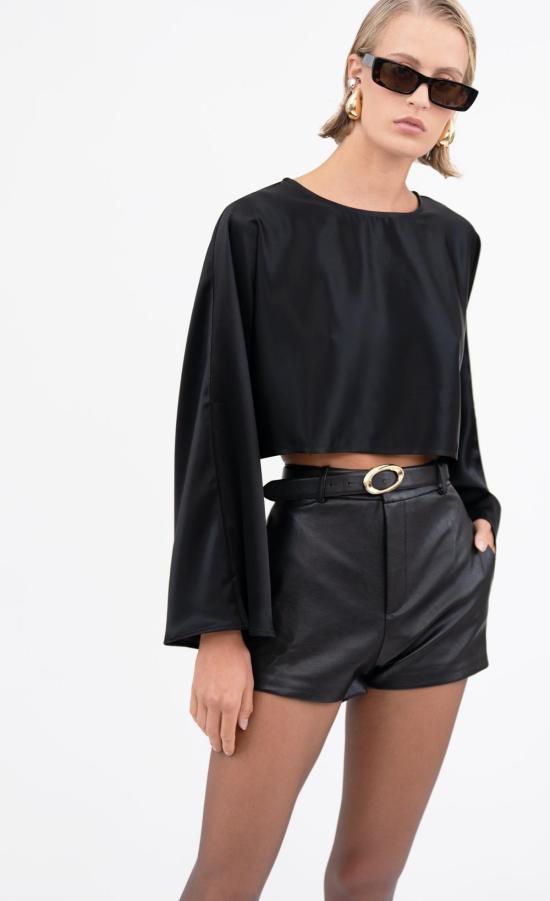  논살란트 레이블 민소매 티셔츠 넌캐럴런트 라벨 엘레나 크롭 블랙