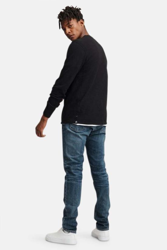  랙앤본 긴팔 티셔츠 래그 앤 본 클래식 헨리 제트 블랙 - RAG & BONE