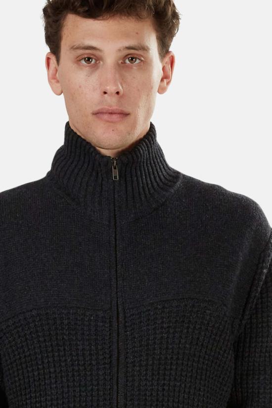  Blue&Cream 후드 티셔츠 블루&크림 청키 풀 지퍼  차콜 - BLUE&CREAM