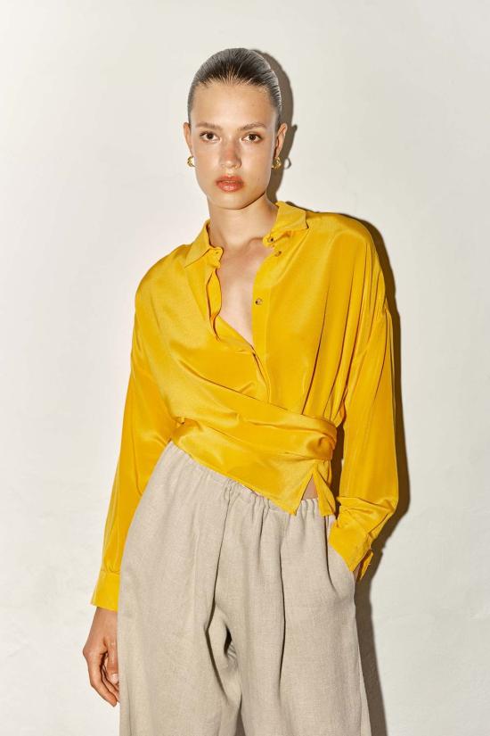  다두라 블라우스 다투라 실크 롤라  시트릭 오렌지