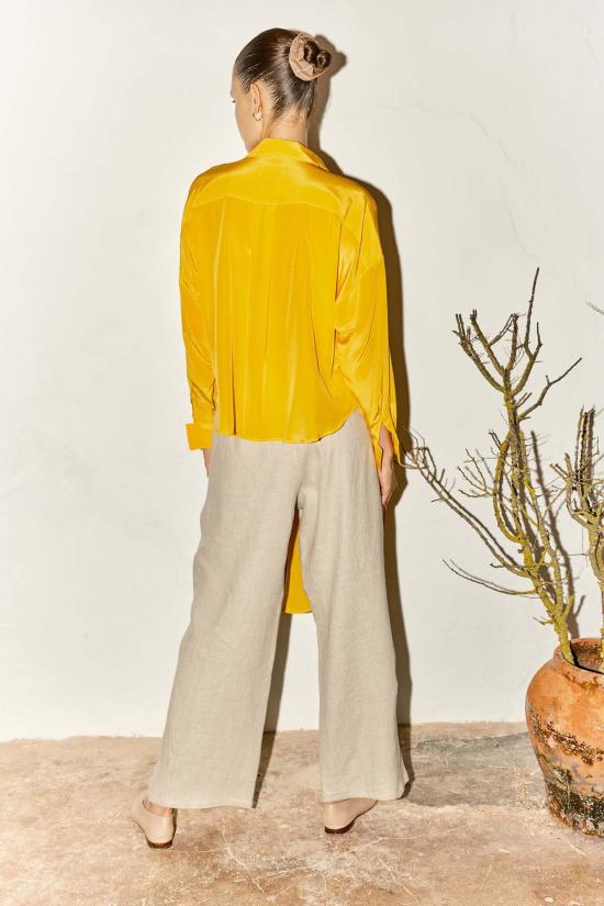  다두라 블라우스 다투라 실크 롤라  시트릭 오렌지 - DATURA