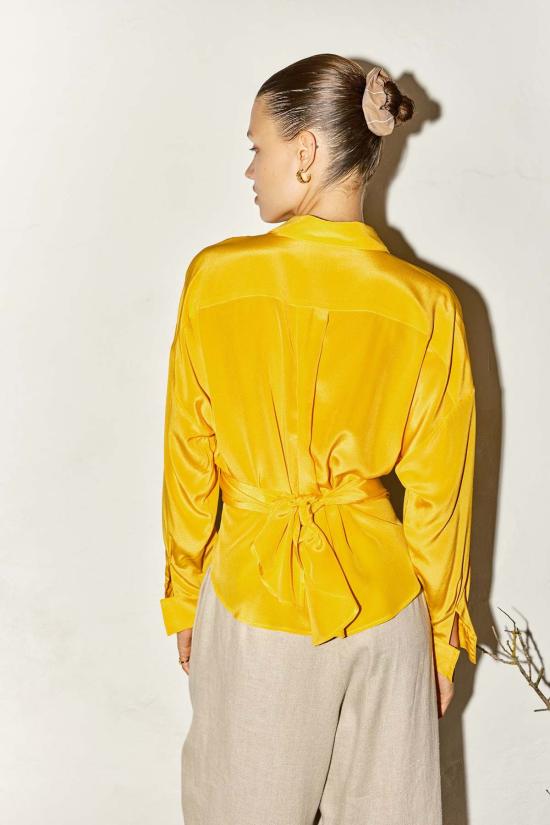  다두라 블라우스 다투라 실크 롤라  시트릭 오렌지 - DATURA