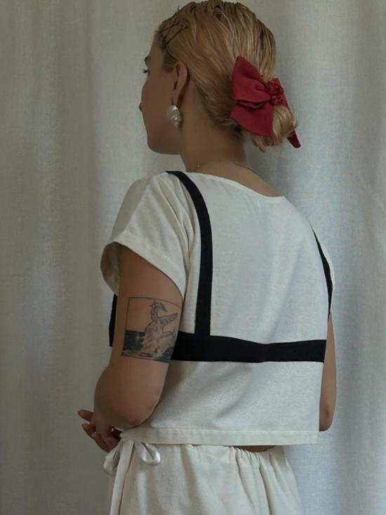  LASSO LA LUNE 반팔 티셔츠 Lasso La Lune 비키니 티셔츠 생사 - OTHER BRANDS