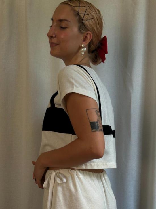  LASSO LA LUNE 반팔 티셔츠 Lasso La Lune 비키니 티셔츠 생사 - OTHER BRANDS