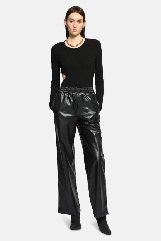  더레인지 바디수트 티셔츠 더 레인지 카브드 롱슬리브 바디수트 제트 블랙