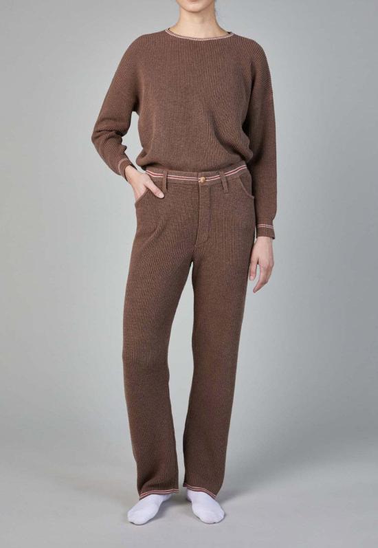  스틸히어 스트레이트 팬츠 스틸 히어 뉴욕 어린 시절 니트 팬츠 삭스 몽키