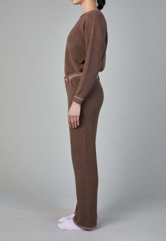  스틸히어 스트레이트 팬츠 스틸 히어 뉴욕 어린 시절 니트 팬츠 삭스 몽키 - STILL HERE