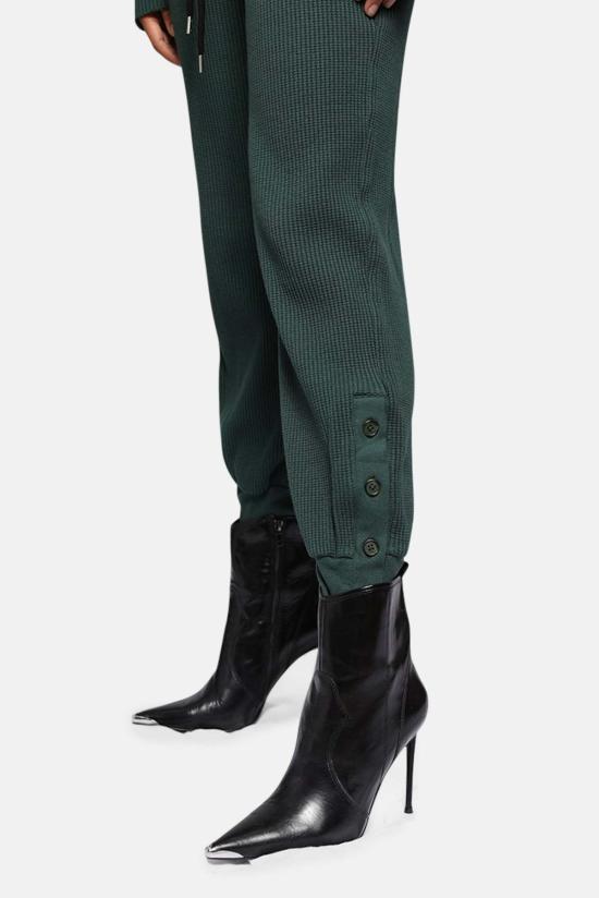  더레인지 스트레이트 팬츠 레인지 점보 스타크 써멀 버튼 조거 에메랄드 - THE RANGE