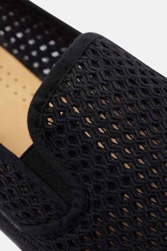  리비에라스 뮬/슬리퍼 클래식 캔버스 & 메시 슬립온 블랙 - RIVIERAS