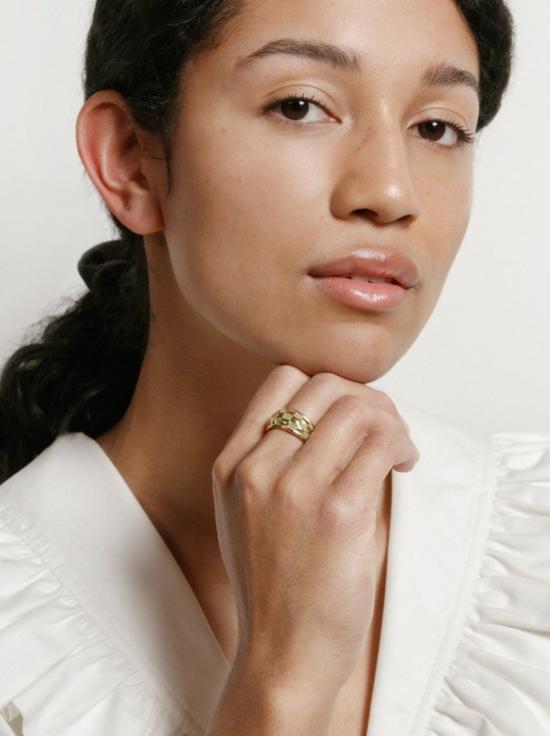  울프 시러스 반지 울프 서커스 클라라 링 그린/골드 - WOLF CIRUS