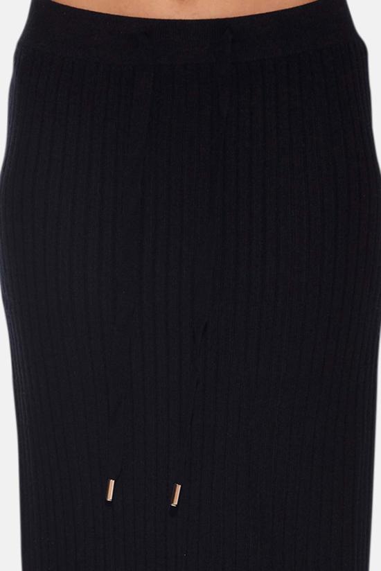  더 타일 클럽 롱 스커트 타일 클럽 거트루드 리브 맥시 스커트 블랙 - THE TILE CLUB