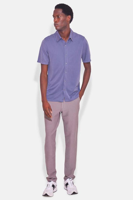  Blue&Cream 반팔 셔츠 블루&크림 반팔 마이크로 피케  블루 - BLUE&CREAM