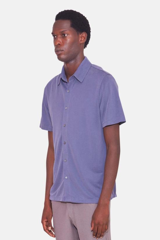  Blue&Cream 반팔 셔츠 블루&크림 반팔 마이크로 피케  블루 - BLUE&CREAM