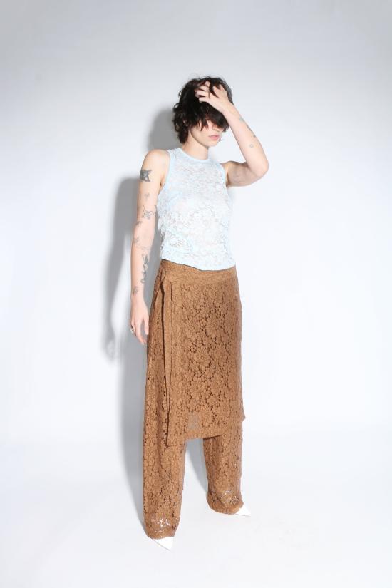  에크하우스 라타 민소매 티셔츠 Eckhaus Latta Robins 에그 세라프 탱크 라일락 - ECKHAUS LATTA