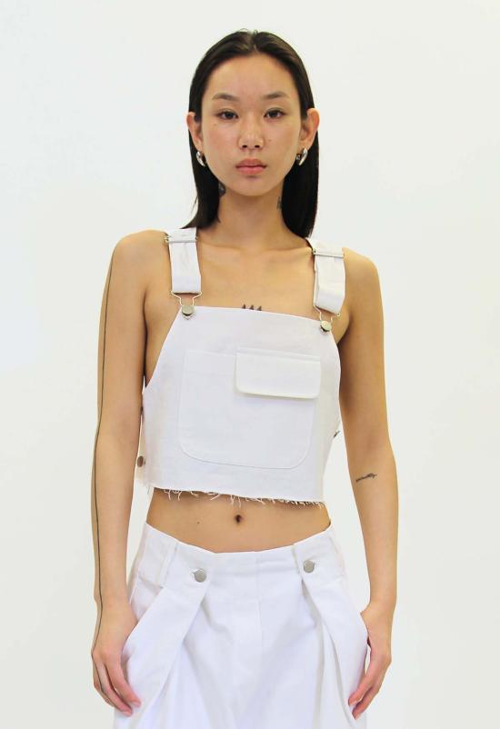  더 엔케이씨 스토어 민소매 티셔츠 Nkc Burle Deconstructed Top White