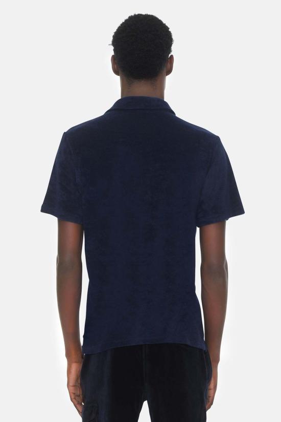  Blue&Cream 반팔 셔츠 블루&크림 풀 테리 반팔 버튼다운 에비에이터 네이비 - BLUE&CREAM