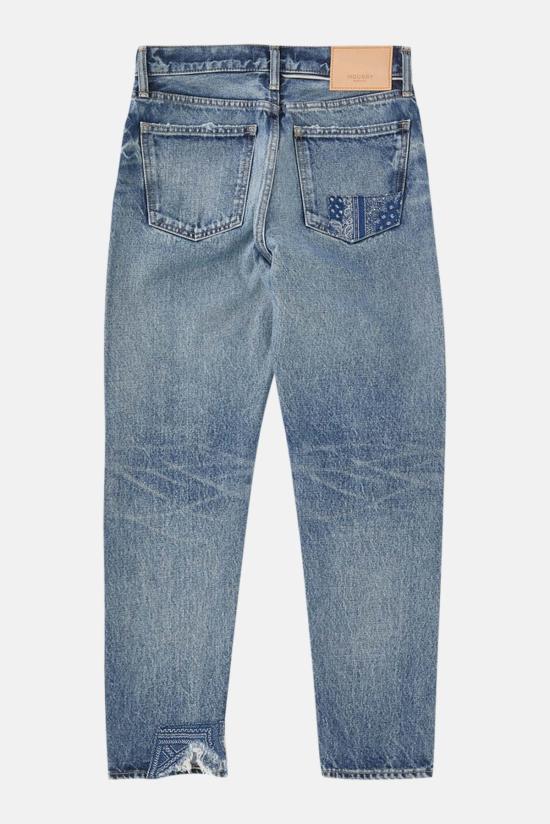  마우지 데님 팬츠 Moussy Monroe 테이퍼드 진 블루 - MOUSSY