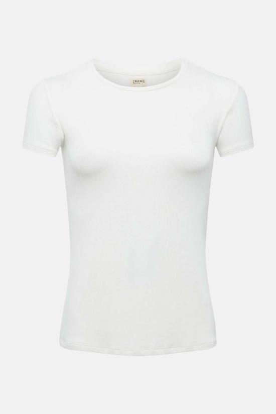  라장스 반팔 티셔츠 라젠스 레시 티 화이트