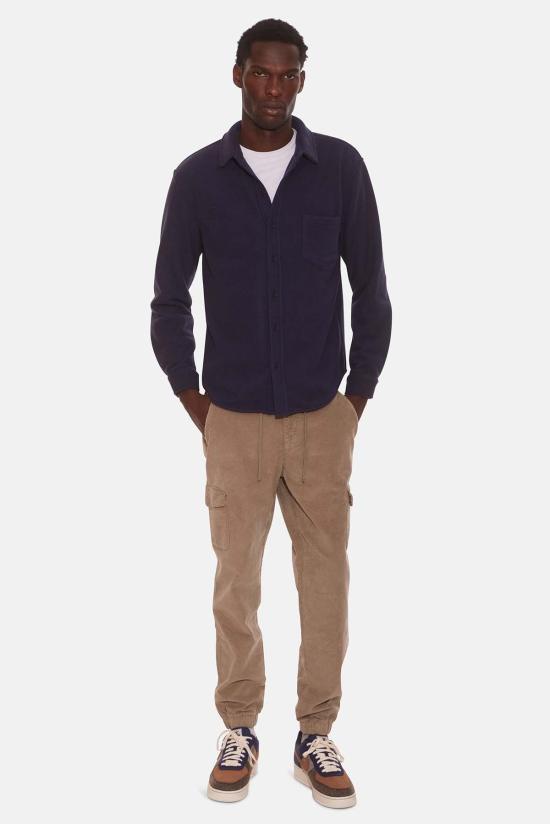  블루&크림 자켓 폴라 플리스 오버셔츠 다크 로얄 - BLUE&CREAM