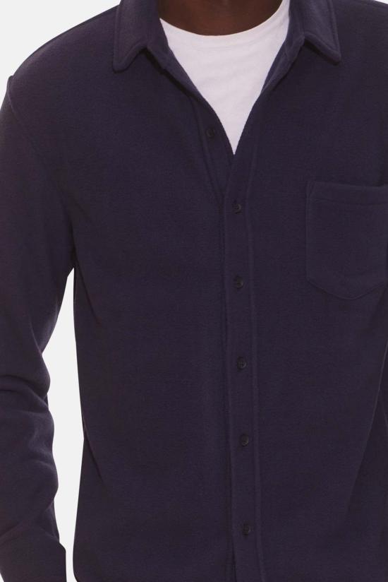  블루&크림 자켓 폴라 플리스 오버셔츠 다크 로얄 - BLUE&CREAM