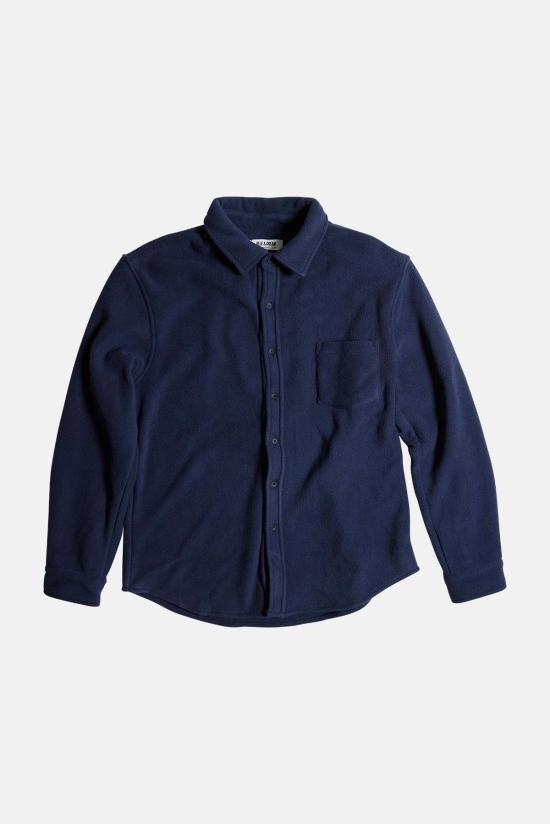  블루&크림 자켓 폴라 플리스 오버셔츠 다크 로얄 - BLUE&CREAM