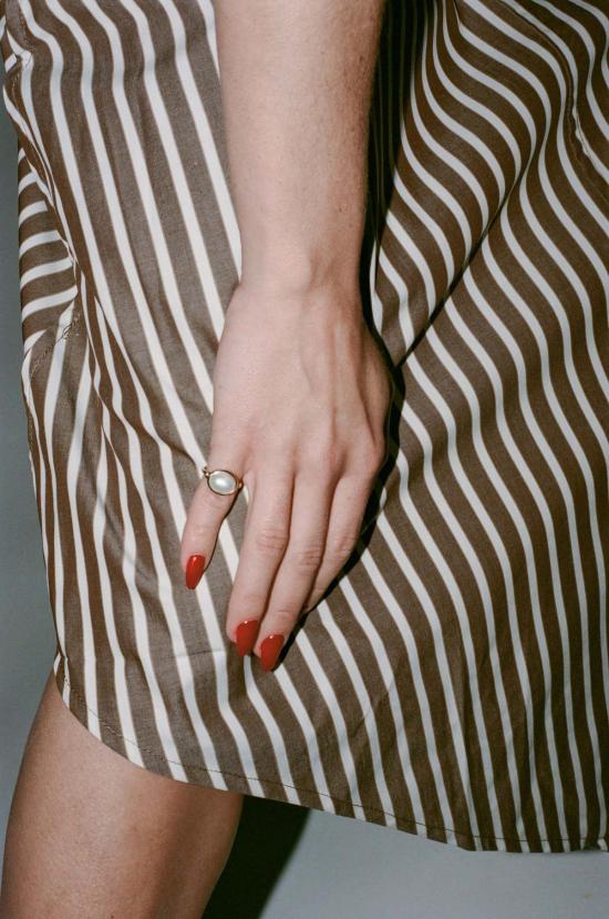  MEUCHNER 반지 Meuchner Token 아이보리 메이비 진주  18k 옐로우 골드