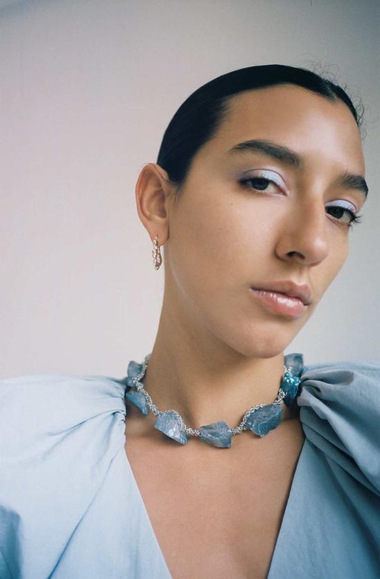  마를란드 백커스 목걸이/팬던트 Marland Backus Blue Quartz 목걸이 실버