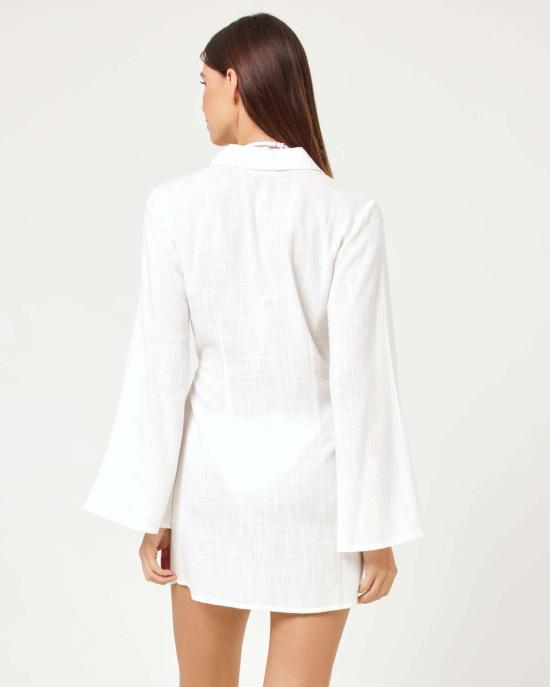  엘스페이스 숏 원피스 LSpace 라스 팔마스 드레스 크림 - L SPACE