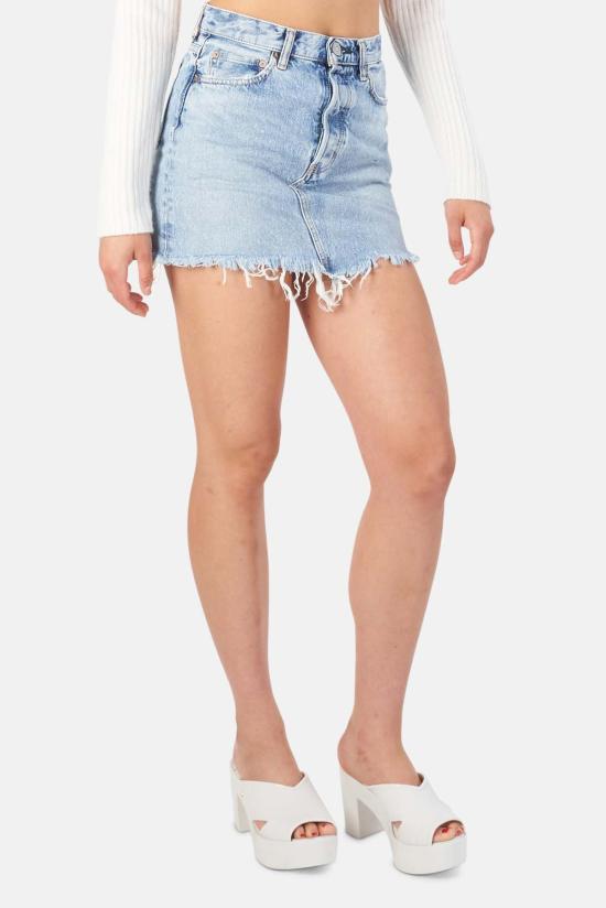  마우지 숏 스커트 무시 나투리타 스커트 블루 - MOUSSY