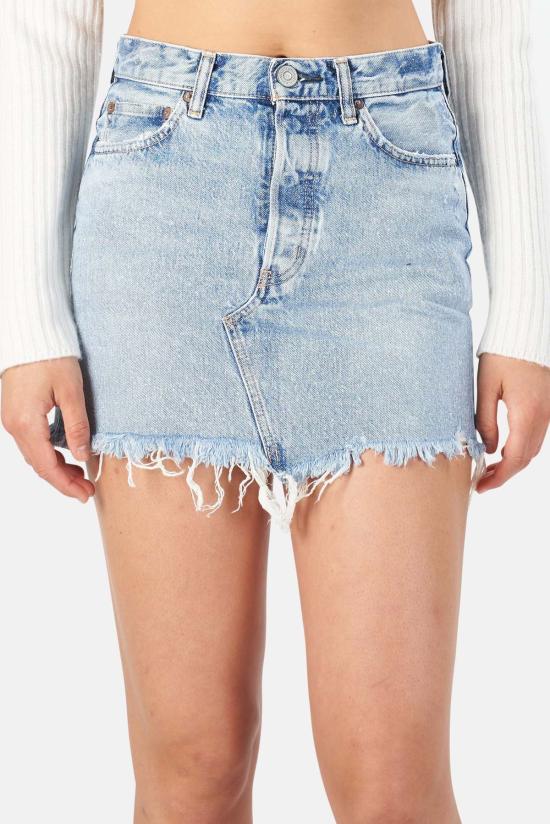  마우지 숏 스커트 무시 나투리타 스커트 블루 - MOUSSY