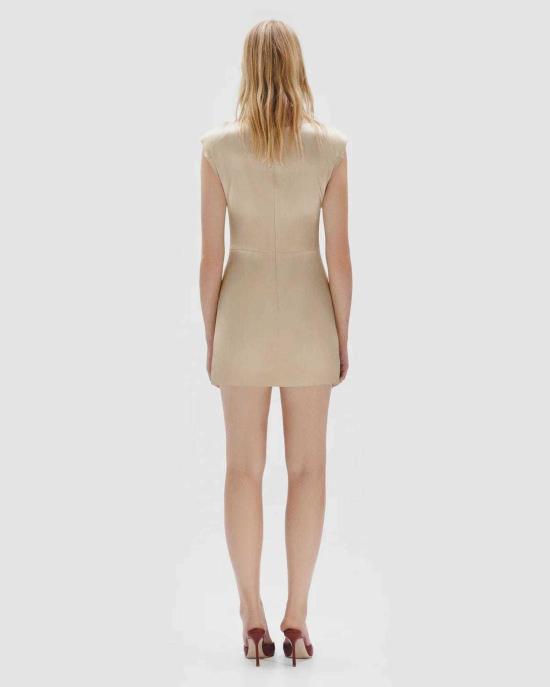  브베자 숏 원피스 베브자 골드 브레이드 미니 드레스 골드 - BEVZA