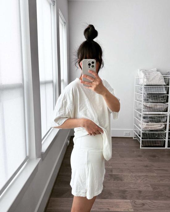  영메이븐 숏팬츠 Jungmaven Court 스커트 워시드 화이트 - JUNGMAVEN