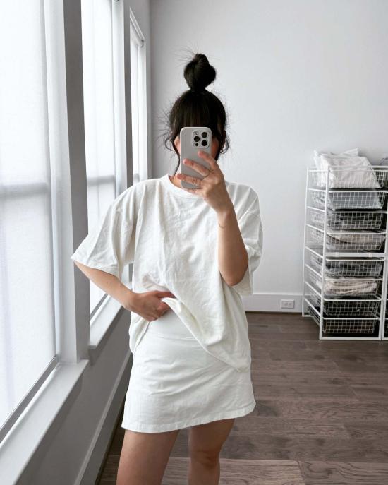  영메이븐 숏팬츠 Jungmaven Court 스커트 워시드 화이트 - JUNGMAVEN