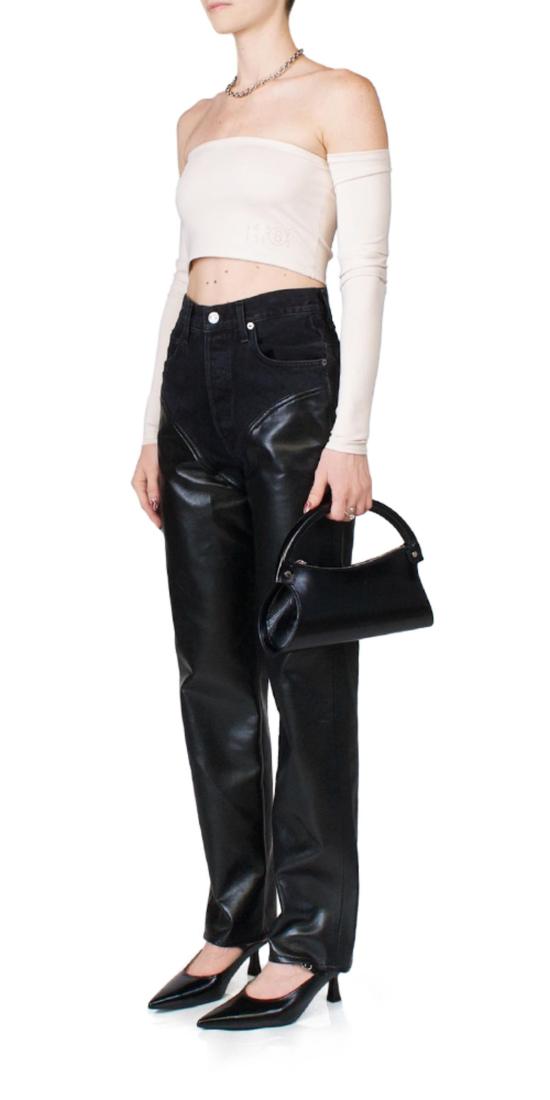  MM6 메종마르지엘라 블라우스 Mm6 메종 마르지엘라 스트랩리스 바디콘 탑 크림 - MM6 MAISON MARGIELA