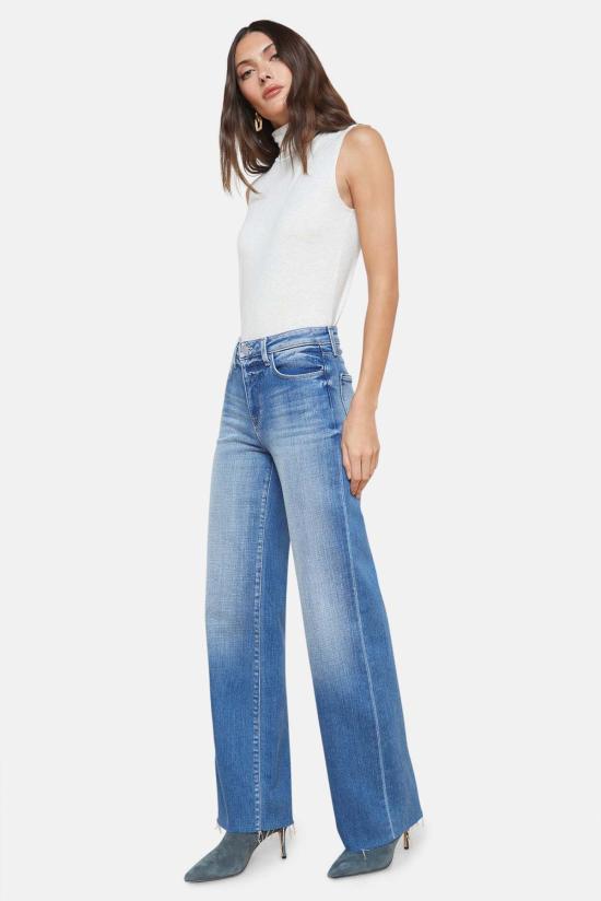  라장스 데님 팬츠 에이전스 스코티 와이드 레그 진 헤이워드 - L'AGENCE