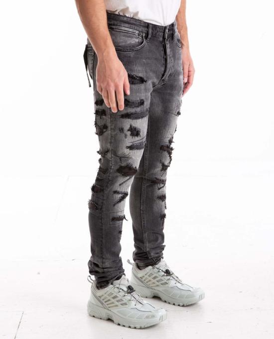  수비 데님 팬츠 Ksubi Van Winkle Tektonik 청바지 블랙 - KSUBI