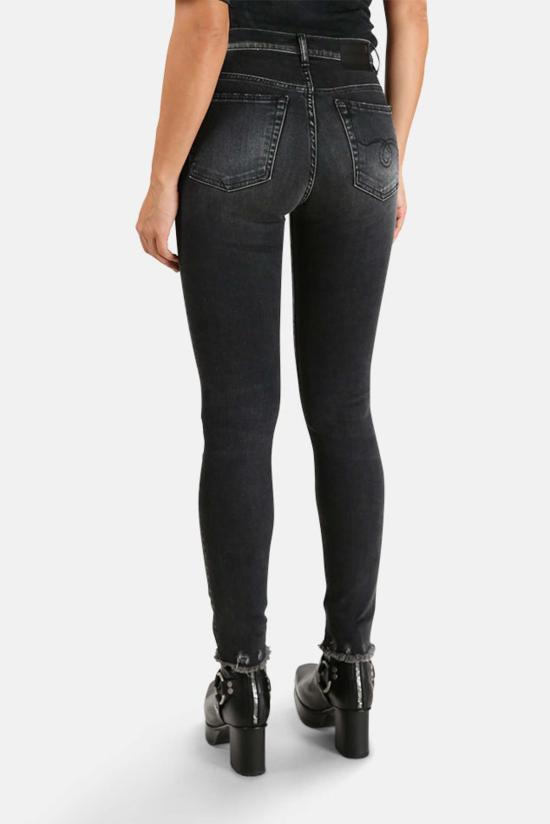  알13 데님 팬츠 R13 하이라이즈 스키니 진 에이든 블랙 - R13