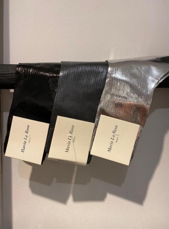  마리아 라 로사 양말 Maria La Rosa 원 립 라미네이트 메탈릭  Fumo - MARIA LA ROSA