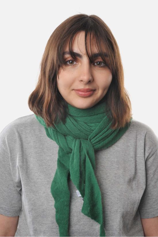  보또 쥐세페 머플러/스카프 Botto Giuseppe 미드 그린 다이아몬드 클래식 니트 캐시미어 스카프 미드 그린 - BOTTO GIUSEPPE