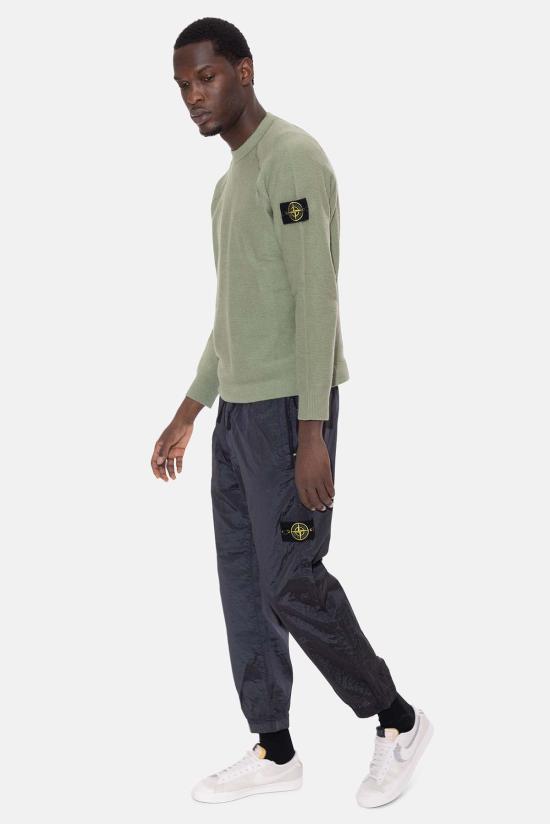  스톤 아일랜드 긴팔 티셔츠 라글런 크루 스웨트셔츠 세이지 - STONE ISLAND